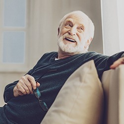 Man with dentures in Franklin Park