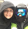 Two people in ski gear
