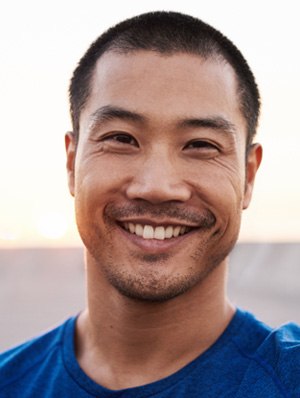 closeup of young man smiling