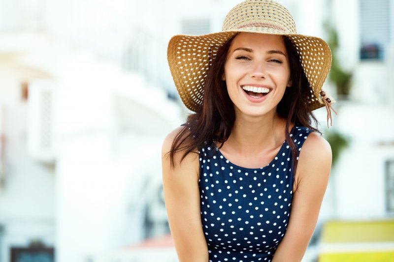 woman with healthy smile