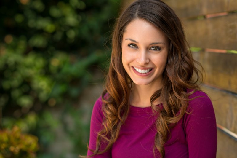 woman with veneers